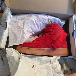 Women’s red Air Force 1